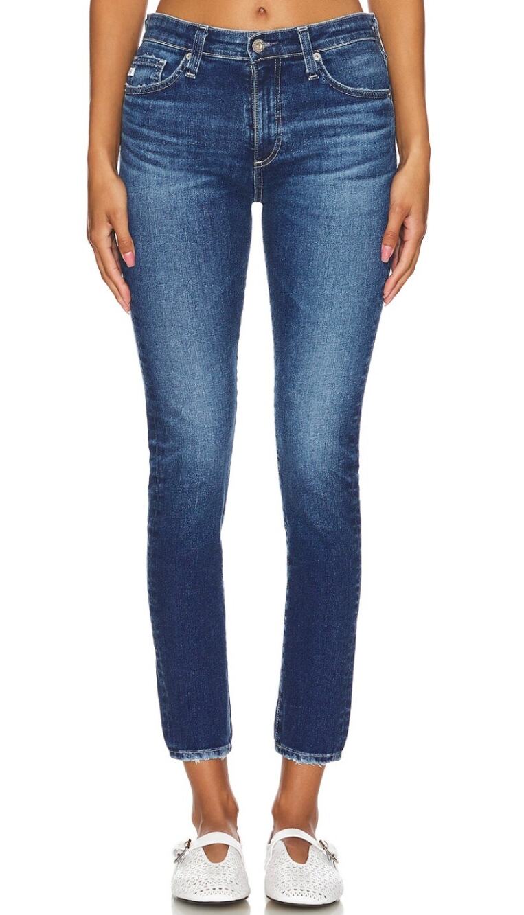 AG Farrah Skinny Ankle High Rise Jeans Lucerne Blue Womens 31R Denim Casual